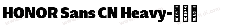 HONOR Sans CN Heavy字体转换